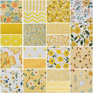 Nodsaw Charm Packs for Quilting 5 inch, Precut Cotton Quilting Fabric Bundle, 42 Charm Squares, Yellow Series