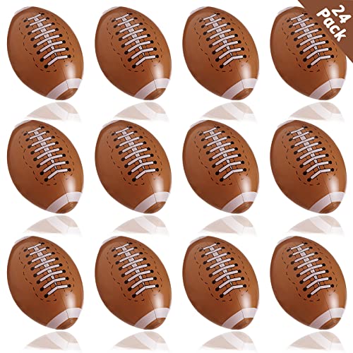 WELLVO Football Beach Balls 24 Pack 12" Beach Balls Party Favors Inflatable Beach Balls Bulk Summer Swimming Pool Beach Games Toys for Kids Sports Outdoor Activity Beach Party Decoration Supplies