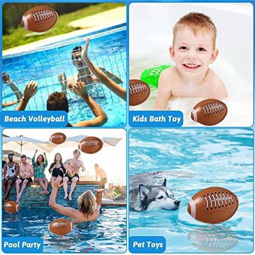 WELLVO Football Beach Balls 24 Pack 12" Beach Balls Party Favors Inflatable Beach Balls Bulk Summer Swimming Pool Beach Games Toys for Kids Sports Outdoor Activity Beach Party Decoration Supplies