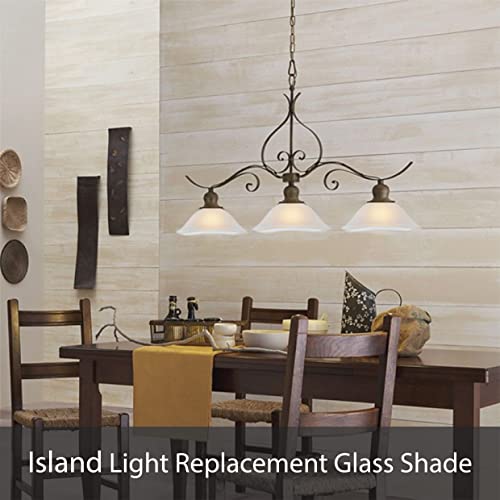 Aspen Creative 23519-11, Alabaster Replacement Glass Shade for Medium Base Socket Torchiere Lamp, Swag Lamp and Pendant & Island Fixture, 11-7/8" Diameter x 4" Height