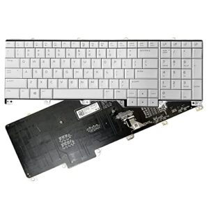 zahara laptop rgb keyboard us english with backlit replacement for dell alienware area 51m r1 awar51m-7350wht 07fjhc / alienware 17 r5 062w10 62w10 pk132f11b00 nsk-eybbc