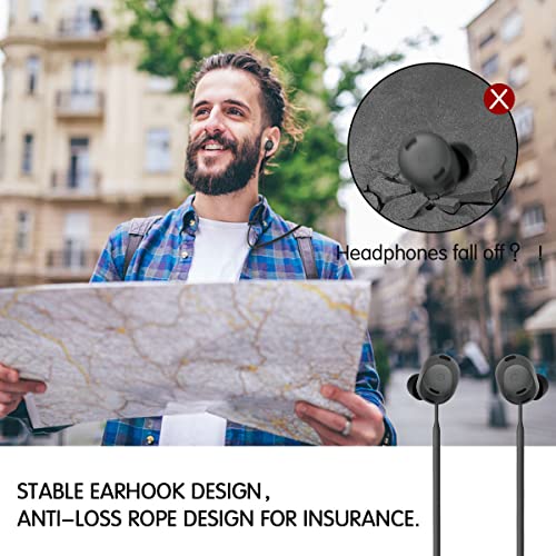 YIPINJIA for Google Pixel Buds Pro Strap, Soft Silicone Special Anti-Skid Design Sports Anti Lost Strap Lanyard Accessories Compatible with Google Pixel Buds Pro Earbuds Neck Rope Cord - Black