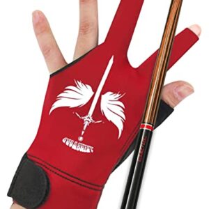 ANIMSWORD Breathable and Comfortable Billiard Pool Gloves Fits on Left Hand or Right Hand for Snooker Cue Sport Glove