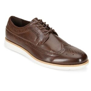 Van Heusen Men's Qwell Oxford, Brown, 9.5