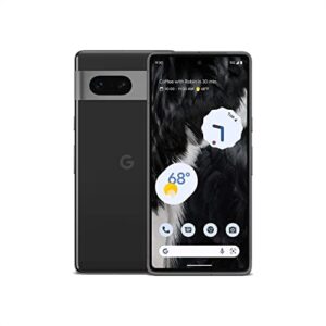 google pixel 7-5g android phone - unlocked smartphone with wide angle lens and 24-hour battery - 256gb - obsidian (renewed)