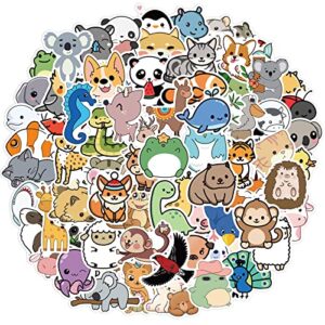 swanticker 100 pieces of cute animal stickers for kids. waterproof vinyl sticker - aesthetic sticker bag for laptops, water bottles, skateboards, mobile phones, guitars, teenagers, boys and girls