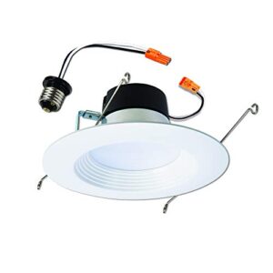 halo lt 5/6 inch selectable 3cct (3000-5000k) integrated led, white recessed light, dimmable retrofit trim