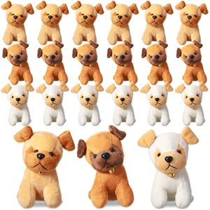 18 pcs mini plush dog bulk stuffed animals soft small stuffed bear puppy cute assorted plush puppy dog plush toys doll for girl boy birthday party favor gift goodie bag fillers school (dog)