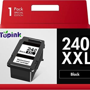 Topink Cannon Printer Ink PG 240 Replacement for Canon 240XL PG-240XL 240 XL XXL Black Ink Cartridge Use with Canon PIXMA MG3620 TS5120 MG3520 MG2120 MX452 MX512 MX532 MX472 Printer