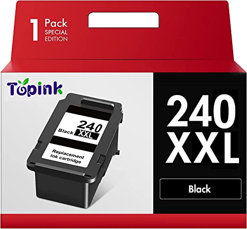 Topink Cannon Printer Ink PG 240 Replacement for Canon 240XL PG-240XL 240 XL XXL Black Ink Cartridge Use with Canon PIXMA MG3620 TS5120 MG3520 MG2120 MX452 MX512 MX532 MX472 Printer