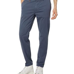 BOSS Men's Tapered Fit Cotton Blend Trousers, Medium Spruce Blue, 3632