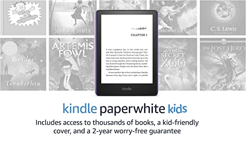 Kindle Paperwhite Kids (16 GB) – Made for reading - access thousands of books with Amazon Kids+, 2-year worry-free guarantee