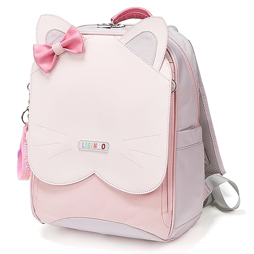 AUOBAG Preschool Backpacks for Girls - Cute Kids Backpack, CPSC Certified, Adjustable Ergonomic Back Ages 4-8 Includes Pendant