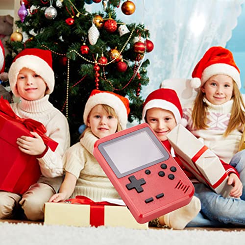 Portable Handheld Games Retro Mini Video Games，Handheld Game Console with 400 Classical FC Games 2.8" Color Screen，Birthday for Boys Girls and Adults (Red)