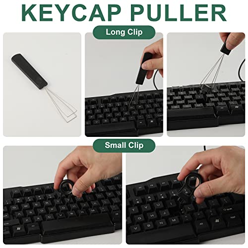 Set of 5pcs Keyboard Cleaning Tools, Keycap Remover Key Switch Puller Keycap Puller Kit with Keycap Tweezers for Hot Swappable Mechanical Keyboards