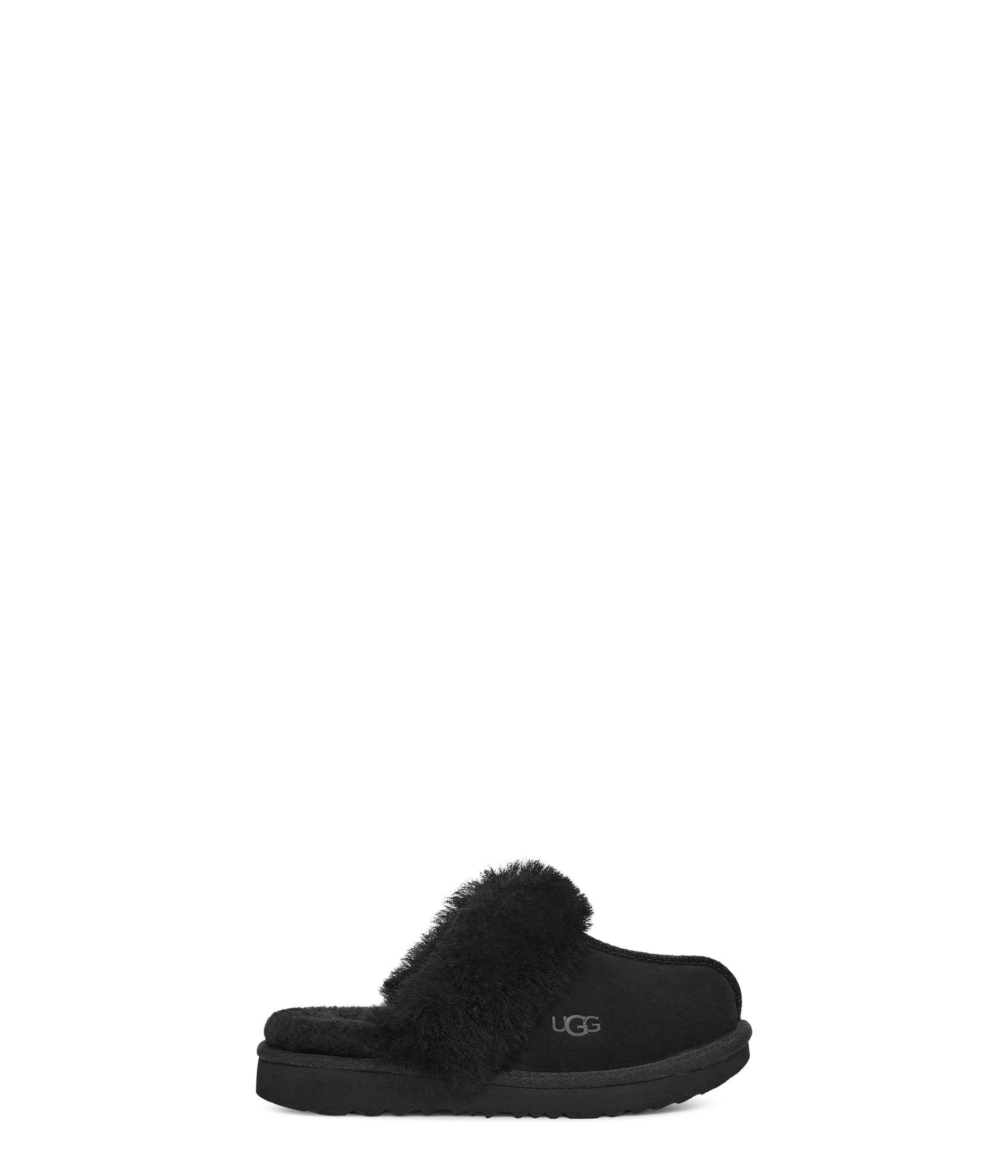 UGG K Cozy II Slipper, Black, 6 US Unisex Big Kid