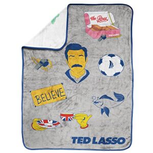 Ted Lasso Blanket - Measures 62 x 90 inches - Fade Resistant Bedding, Super Soft Fleece (Official Ted Lasso Product)