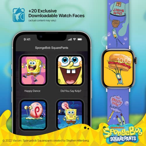 SpongeBob - Krusty Krab Smartwatch Band - Officially Licensed, Compatible with Every Size & Series of Apple Watch (watch not included)