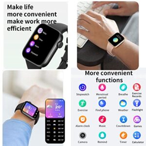 Smart Watch ２０２３ (Answer Make Calls/Voice Control), 1.85‘’ Screen Fitness Watches with 100+ Sports Blood Oxygen Heart Rate Sleep Monitor, SmartWatch for Women Men for Android iOS Phones (Gold)
