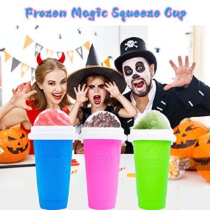 Frozen Magic Slushy Maker Cup,TIK TOK Quick Frozen Smoothies Cup,Slushy Squeeze Cup Slushie Maker Cup Ice Cup,Cool Stuff Ice Cream Maker for Kids Teens Family