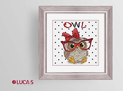 Cross Stitch Kit Luca-S - The Owl with Glasses, B1403