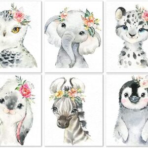 6 Pack Animal Cross Stitch Kits for Adults - Stamped Crossstitching Kits Preprinted 11 Count Cross-Stitch Kit for Beginner, 11CT Prestamped Easy Pattern Needlepoint Kits Crafts for Decor 9.8x13.8inch