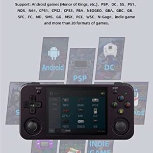 ANBERNIC RG353M Handheld Game Console , Aluminum Alloy CNC Process Dual OS Android 11 + Linux System Support 5G WiFi 4.2 Bluetooth Built-in 64G SD Card 4452 Games (Deep Purple)