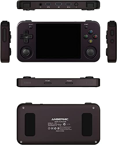 ANBERNIC RG353M Handheld Game Console , Aluminum Alloy CNC Process Dual OS Android 11 + Linux System Support 5G WiFi 4.2 Bluetooth Built-in 64G SD Card 4452 Games (Deep Purple)