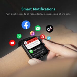 SKG Smart Watch, Fitness Tracker with 5ATM Swimming Waterproof, Health Monitor for Heart Rate, Blood Oxygen, Sleep, 1.7'' Touch Screen Bluetooth Smartwatch Fitness Watch for Android-iPhone iOS, V7