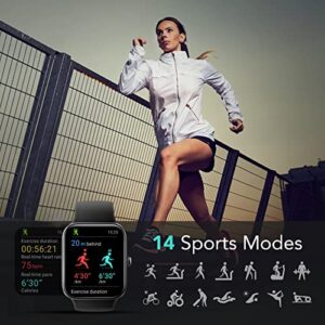 SKG Smart Watch, Fitness Tracker with 5ATM Swimming Waterproof, Health Monitor for Heart Rate, Blood Oxygen, Sleep, 1.7'' Touch Screen Bluetooth Smartwatch Fitness Watch for Android-iPhone iOS, V7