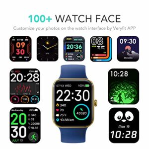 SKG Smart Watch, Fitness Tracker with 5ATM Swimming Waterproof, Health Monitor for Heart Rate, Blood Oxygen, Sleep, 1.7'' Touch Screen Bluetooth Smartwatch Fitness Watch for Android-iPhone iOS, V7