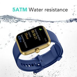 SKG Smart Watch, Fitness Tracker with 5ATM Swimming Waterproof, Health Monitor for Heart Rate, Blood Oxygen, Sleep, 1.7'' Touch Screen Bluetooth Smartwatch Fitness Watch for Android-iPhone iOS, V7