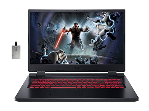 acer 2022 Nitro 5 17.3" FHD 144Hz FHD IPS Gaming Laptop, Intel Core i5-12500H Processor, 32GB RAM, 1TB PCIe SSD, Backlit Keyboard, NVIDIA GeForce RTX 3050 Graphics, Windows 11, Black, 32GB USB Card