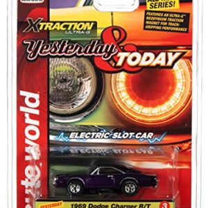 Auto World Xtraction 1969 Dodge Charger (Plum Crazy Purple) HO Scale Slot Car