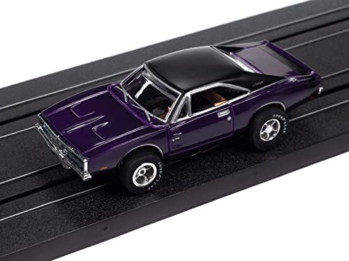 Auto World Xtraction 1969 Dodge Charger (Plum Crazy Purple) HO Scale Slot Car