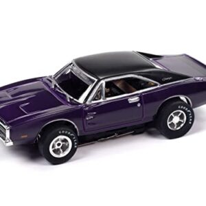 Auto World Xtraction 1969 Dodge Charger (Plum Crazy Purple) HO Scale Slot Car