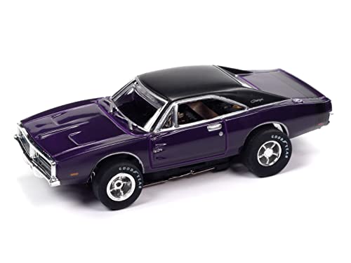 Auto World Xtraction 1969 Dodge Charger (Plum Crazy Purple) HO Scale Slot Car