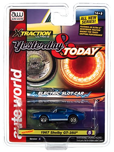 Auto World Xtraction 1967 Shelby GT500 Mustang (Blue) HO Scale Slot Car