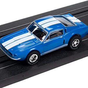 Auto World Xtraction 1967 Shelby GT500 Mustang (Blue) HO Scale Slot Car