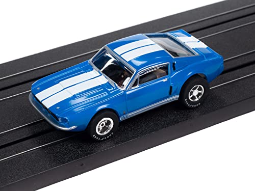 Auto World Xtraction 1967 Shelby GT500 Mustang (Blue) HO Scale Slot Car