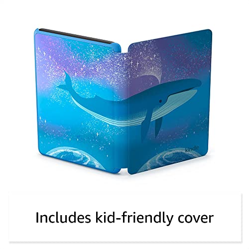 Kindle Kids (2022 release) – Includes access to thousands of books, a cover, and a 2-year worry-free guarantee - Space Whale