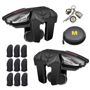 13 in 1 pubg mobile triggers combo, l2r2 4 triggers mobile phone controller for pubg/fortnite/call of duty/rules of survival, aim & fire trigger for iphone & android phones