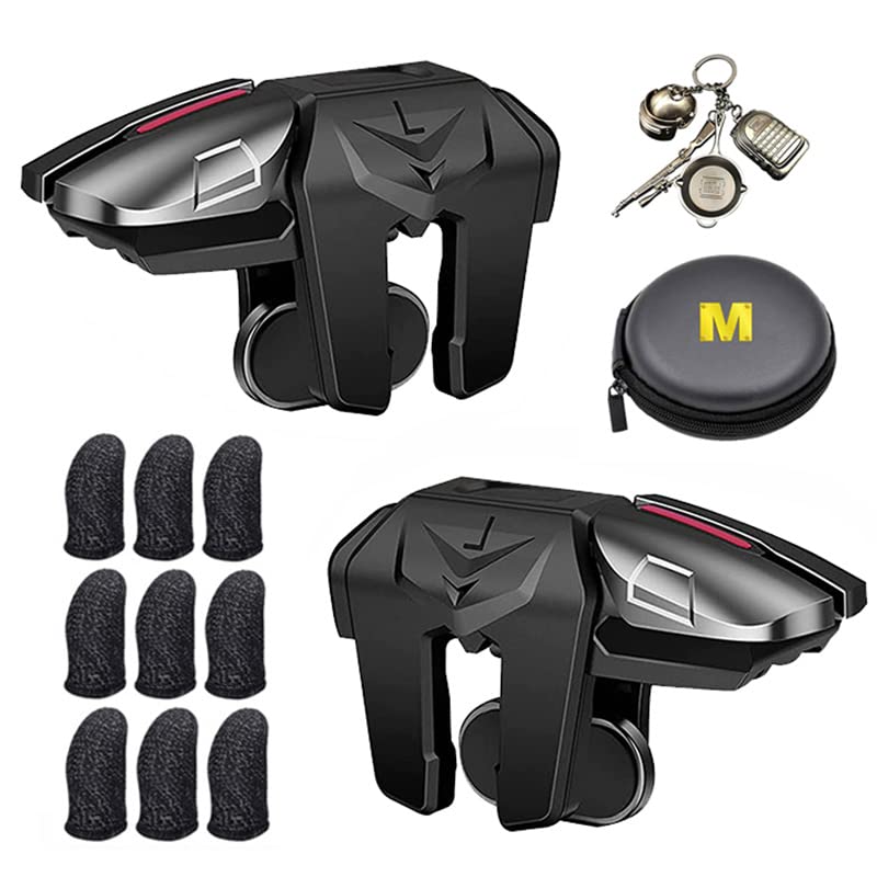 13 in 1 PUBG Mobile Triggers Combo, L2R2 4 Triggers Mobile Phone Controller for PUBG/Fortnite/Call of Duty/Rules of Survival, Aim & Fire Trigger for iPhone & Android Phones