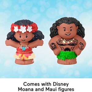 Fisher-Price Little People Toddler Toys Disney Princess Moana & Maui’s Canoe Sail Boat with 2 Figures for Ages 18+ Months