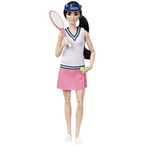 ​barbie doll & accessories, career tennis player doll with racket and ball 22 inch