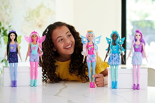 Barbie Color Reveal Doll with 6 Unboxing Surprises, Rainbow Galaxy Series with Celestial Sparkle & Color Change