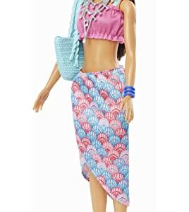 Barbie Doll and Fashion Advent Calendar, 24 Clothing and Accessory Surprises Like Swimsuit, Dress, Hat and Pet Kitten