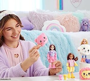 Barbie Cutie Reveal Chelsea Doll & Accessories, Lion Plush Costume & 6 Surprises Including Color Change, Cozy Cute Tees Series