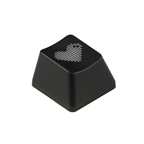 Mechkeeb Love Heart OEM Profile Keycaps 1.6mm Thickness Backlit Shine Through Keycaps Esc WASD Arrow for MX Mechanical Gaming Keyboard (Black Esc 1 pcs)