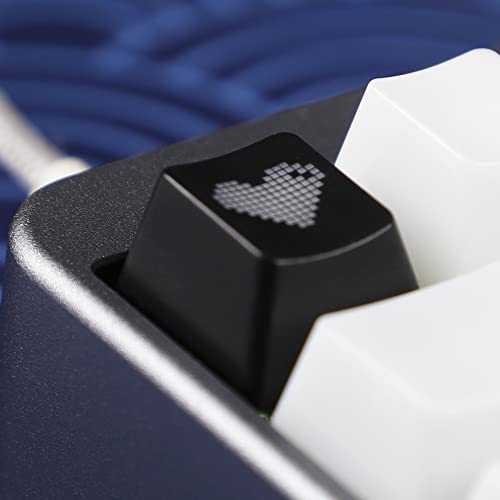 Mechkeeb Love Heart OEM Profile Keycaps 1.6mm Thickness Backlit Shine Through Keycaps Esc WASD Arrow for MX Mechanical Gaming Keyboard (Black Esc 1 pcs)